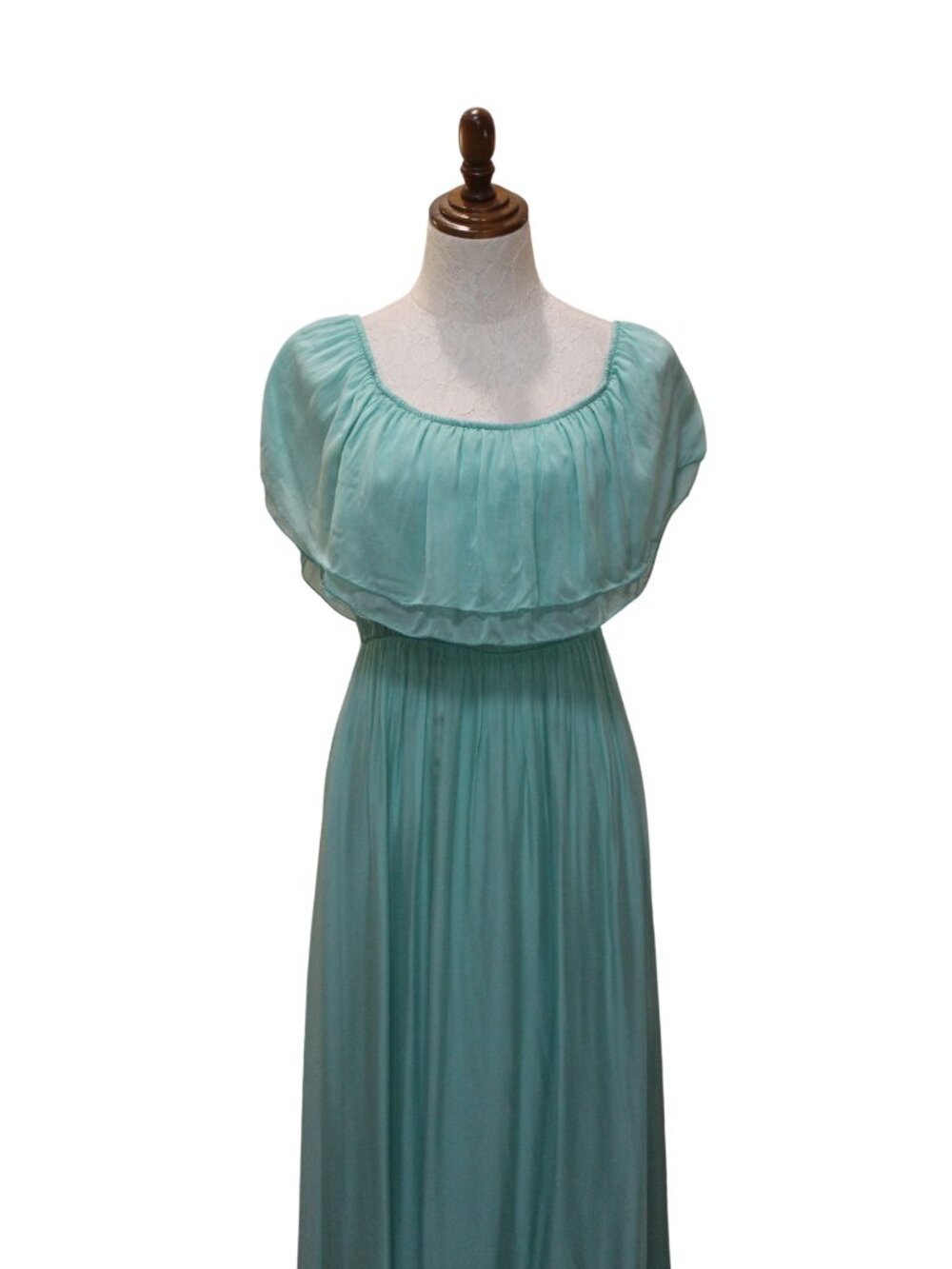 Italian Square Neck Flowly Dress - Mint